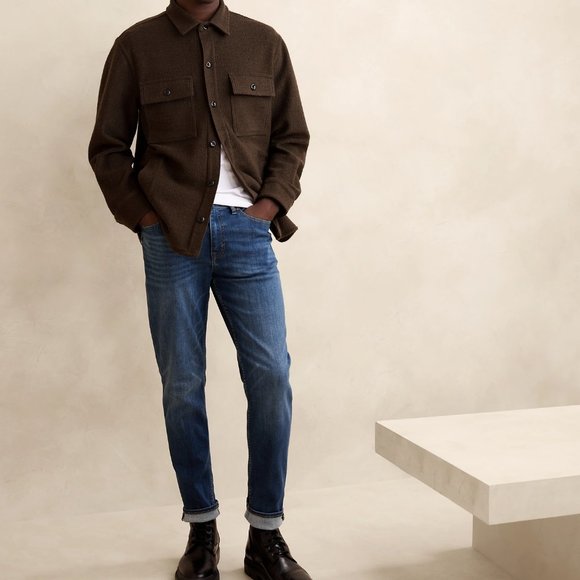 Banana Republic Men's Slim Fit Lux Travel Jeans - 34" x 34" - Picture 1 of 9